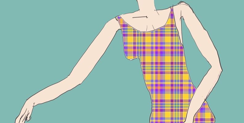 the lady with a scottish dress